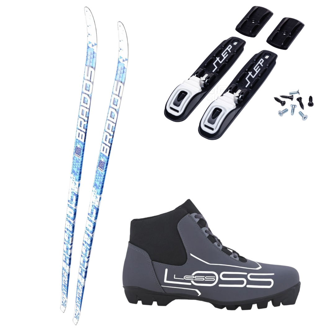 Skis de fond Brados step XT + fixations de base NNN step + chaussures Spine Loss